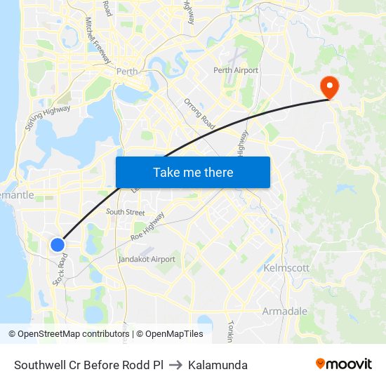 Southwell Cr Before Rodd Pl to Kalamunda map