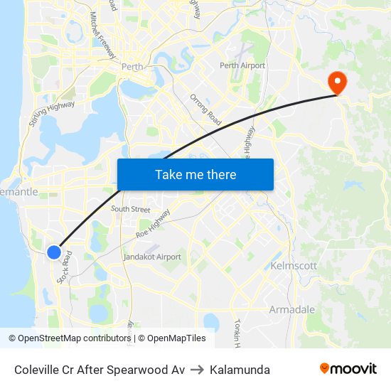 Coleville Cr After Spearwood Av to Kalamunda map