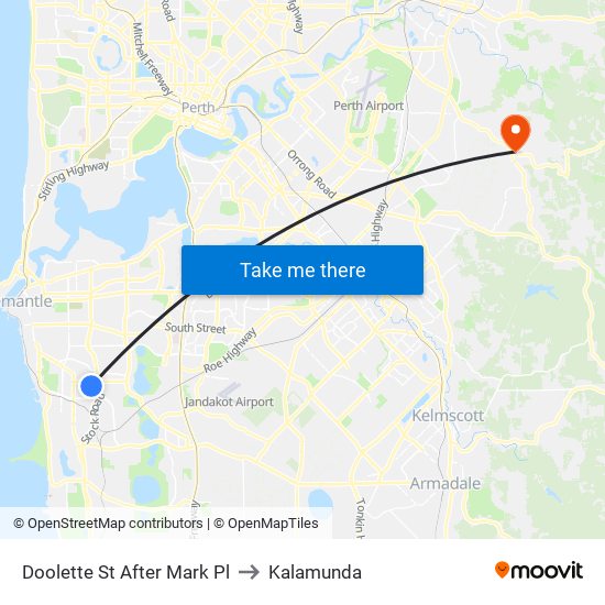 Doolette St After Mark Pl to Kalamunda map