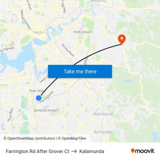 Farrington Rd After Grover Ct to Kalamunda map