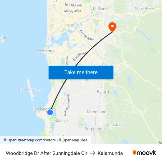 Woodbridge Dr After Sunningdale Cir to Kalamunda map