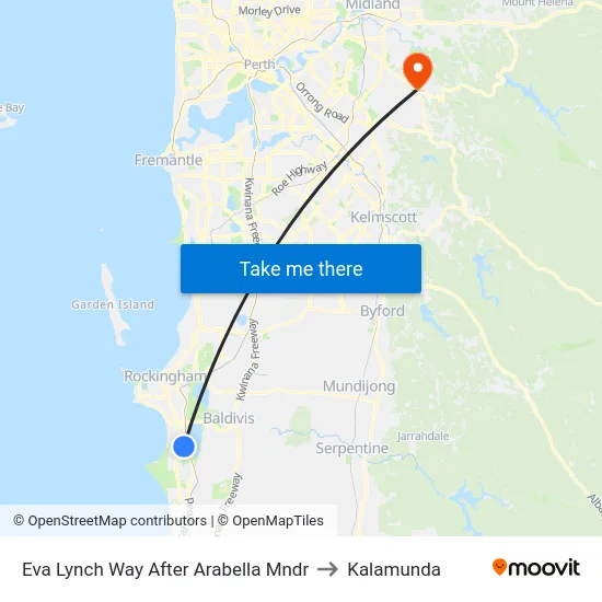 Eva Lynch Way After Arabella Mndr to Kalamunda map