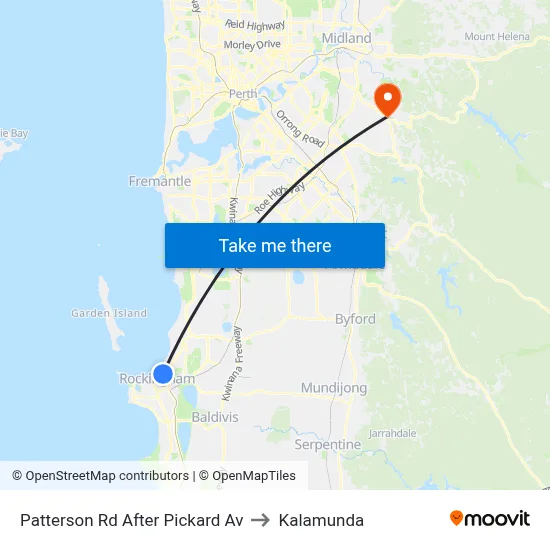 Patterson Rd After Pickard Av to Kalamunda map