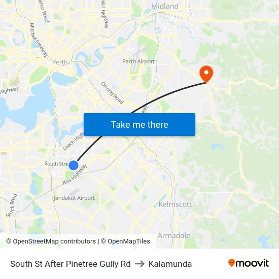 South St After Pinetree Gully Rd to Kalamunda map