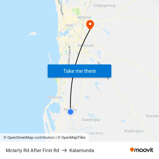 Mclarty Rd After First Rd to Kalamunda map