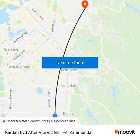 Kardan Bvd After Viewed Grn to Kalamunda map