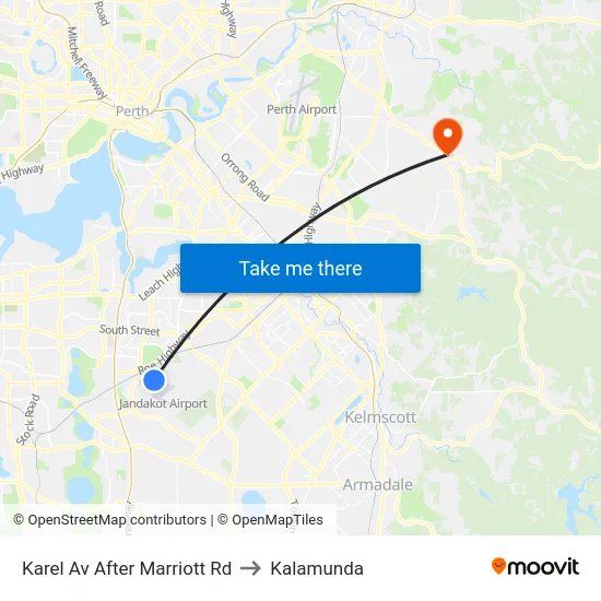 Karel Av After Marriott Rd to Kalamunda map