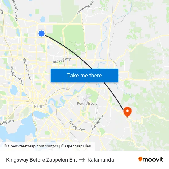 Kingsway  Before Zappeion Ent to Kalamunda map