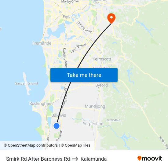 Smirk Rd After Baroness Rd to Kalamunda map