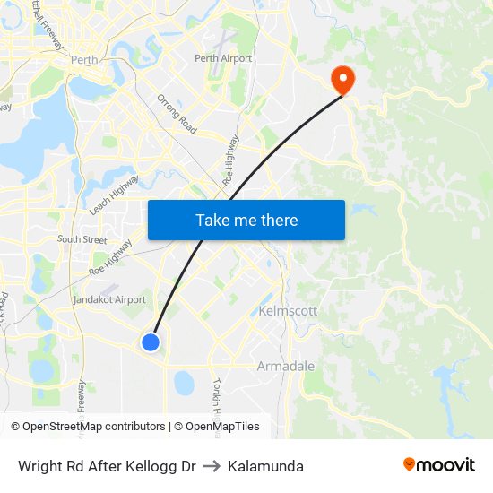 Wright Rd After Kellogg Dr to Kalamunda map