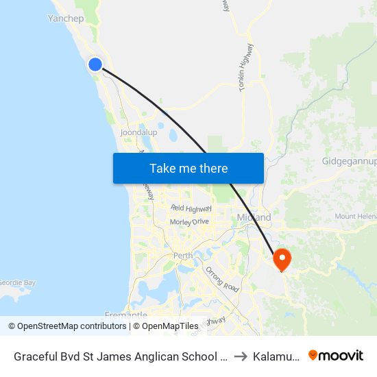 Graceful Bvd St James Anglican School - Stand 2 to Kalamunda map