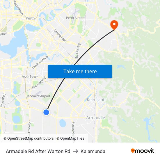 Armadale Rd After Warton Rd to Kalamunda map