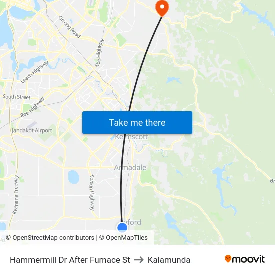 Hammermill Dr After Furnace St to Kalamunda map