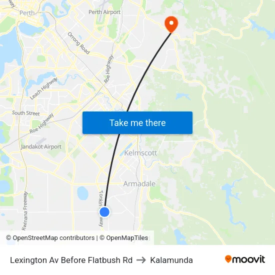 Lexington Av Before Flatbush Rd to Kalamunda map