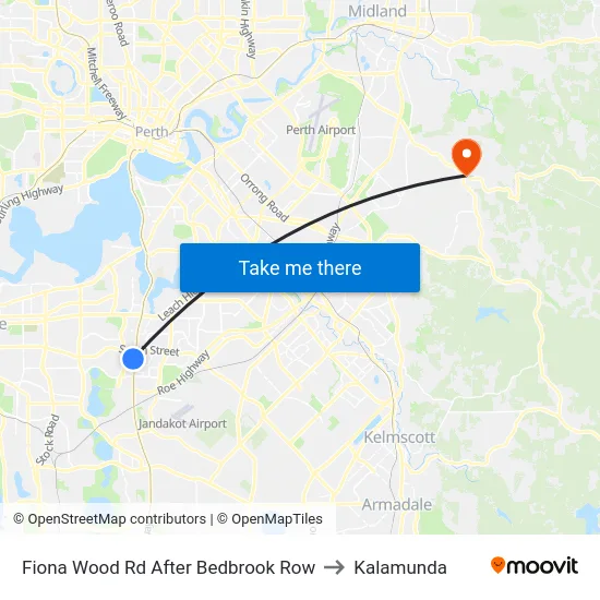 Fiona Wood Rd After Bedbrook Row to Kalamunda map