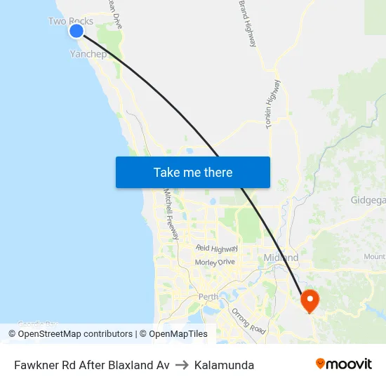 Fawkner Rd After Blaxland Av to Kalamunda map