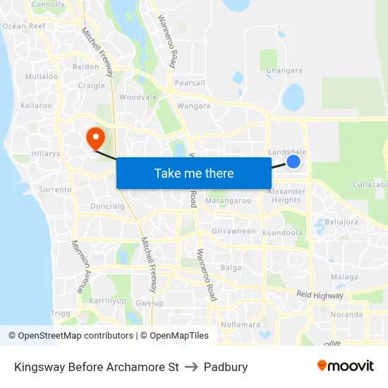 Kingsway   Before Archamore St to Padbury map