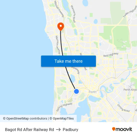Bagot Rd After Railway Rd to Padbury map