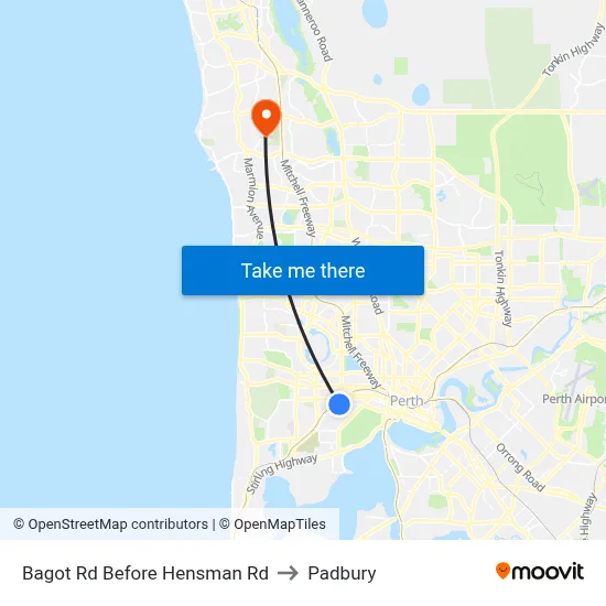 Bagot Rd Before Hensman Rd to Padbury map