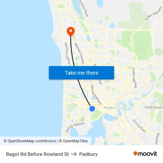 Bagot Rd Before Rowland St to Padbury map