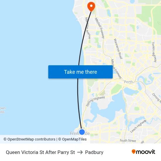 Queen Victoria St After Parry St to Padbury map