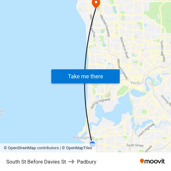 South St Before Davies St to Padbury map