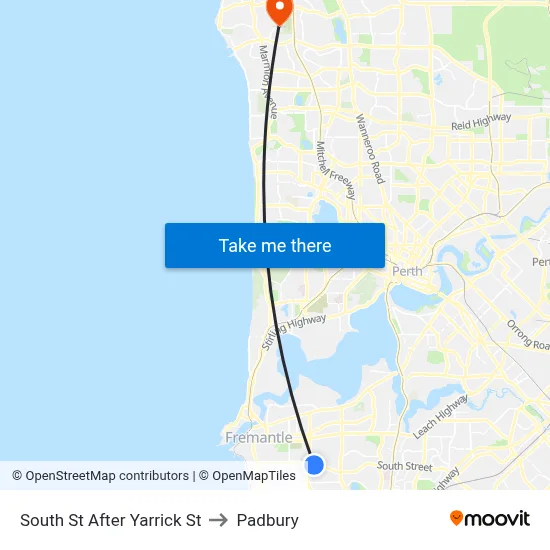 South St After Yarrick St to Padbury map