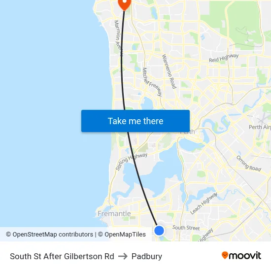 South St After Gilbertson Rd to Padbury map