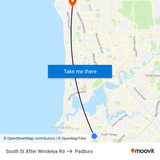 South St After Windelya Rd to Padbury map