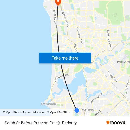 South St Before Prescott Dr to Padbury map