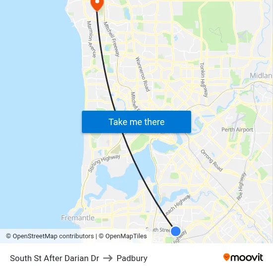 South St After Darian Dr to Padbury map