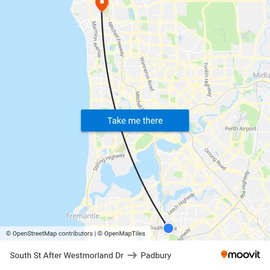 South St After Westmorland Dr to Padbury map