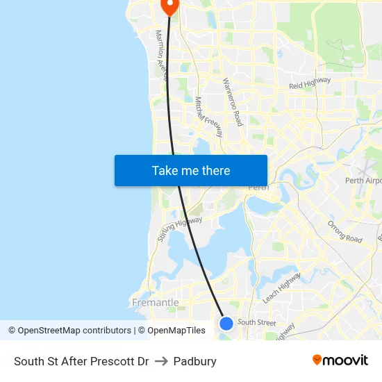 South St After Prescott Dr to Padbury map