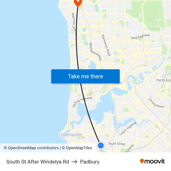 South St After Windelya Rd to Padbury map