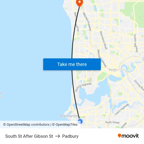 South St After Gibson St to Padbury map