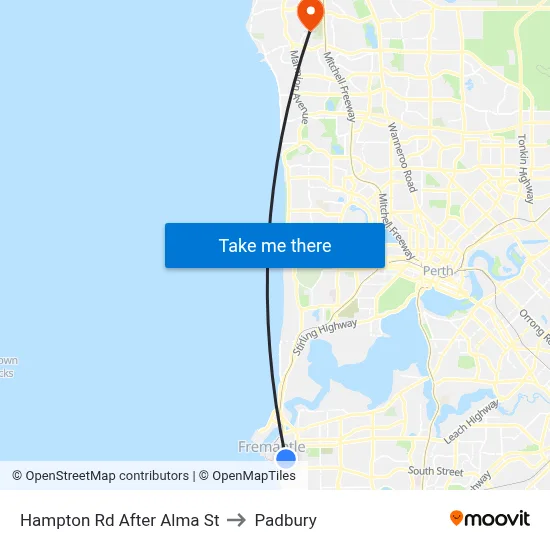 Hampton Rd After Alma St to Padbury map