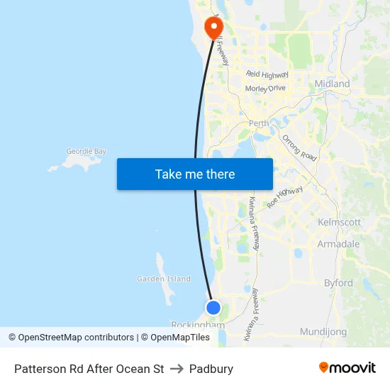 Patterson Rd After Ocean St to Padbury map
