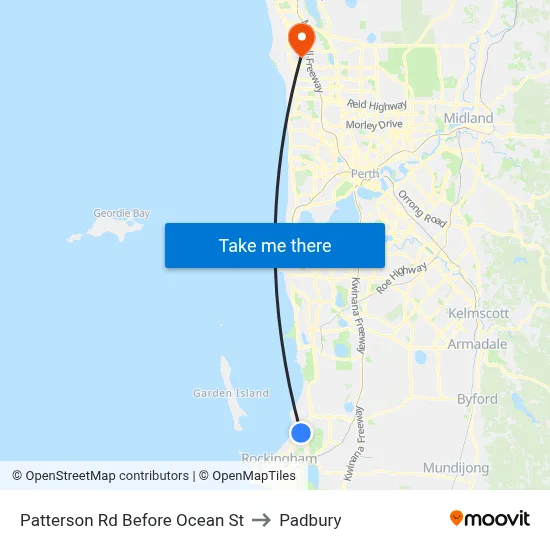 Patterson Rd Before Ocean St to Padbury map