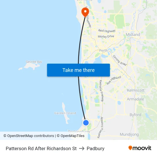 Patterson Rd After Richardson St to Padbury map
