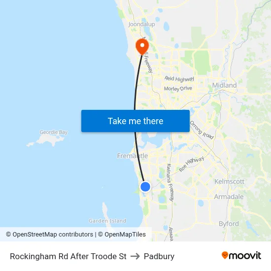 Rockingham Rd After Troode St to Padbury map