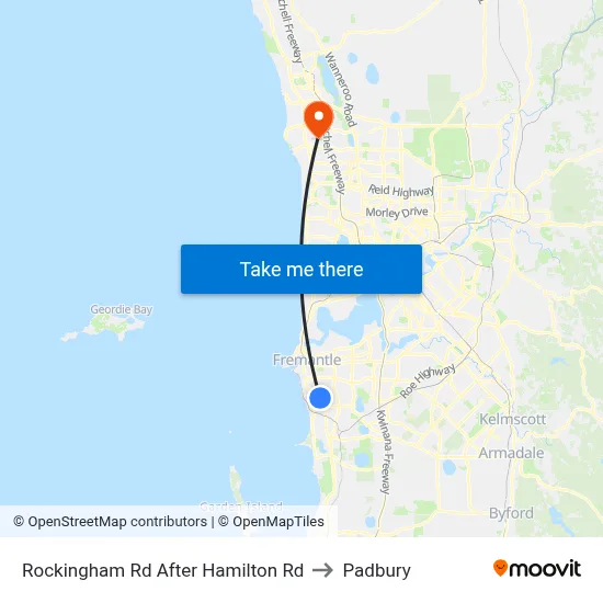 Rockingham Rd After Hamilton Rd to Padbury map
