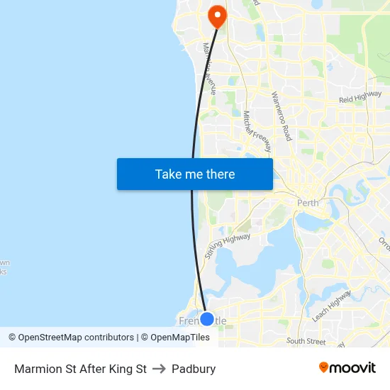 Marmion St After King St to Padbury map
