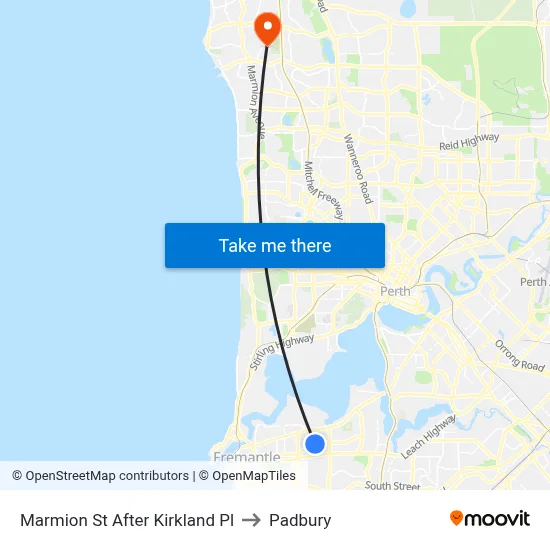 Marmion St After Kirkland Pl to Padbury map