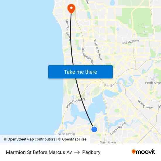 Marmion St Before Marcus Av to Padbury map