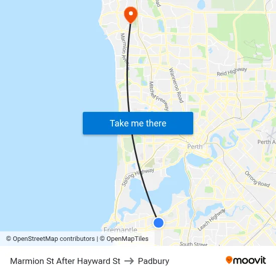 Marmion St After Hayward St to Padbury map