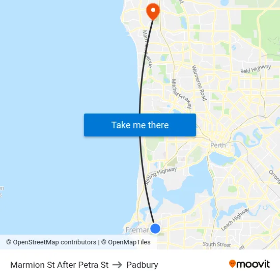 Marmion St After Petra St to Padbury map