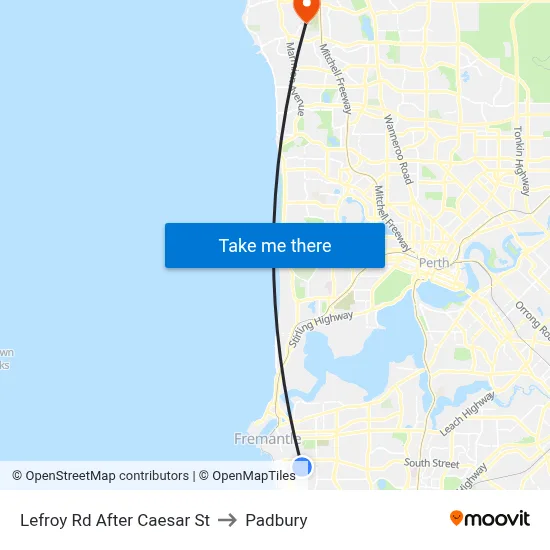 Lefroy Rd After Caesar St to Padbury map