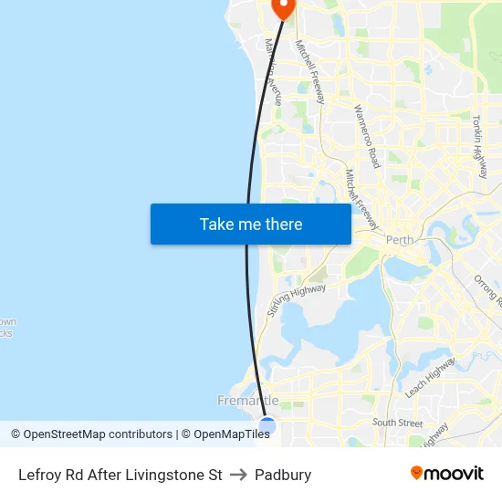 Lefroy Rd After Livingstone St to Padbury map