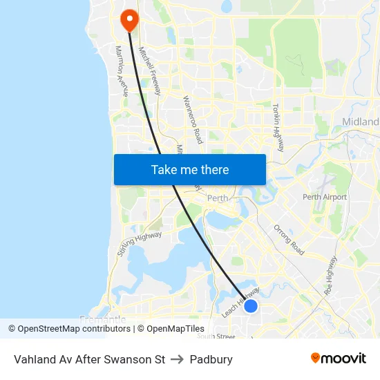 Vahland Av After Swanson St to Padbury map