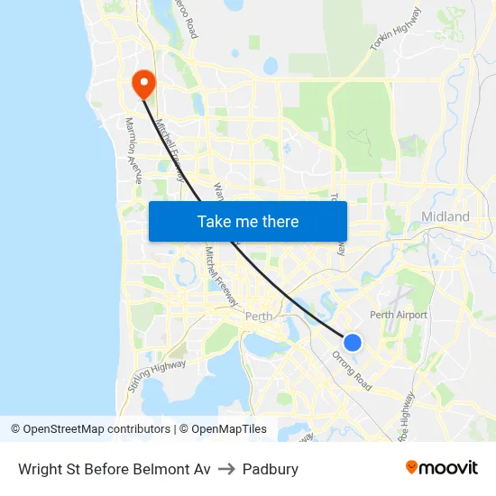 Wright St Before Belmont Av to Padbury map